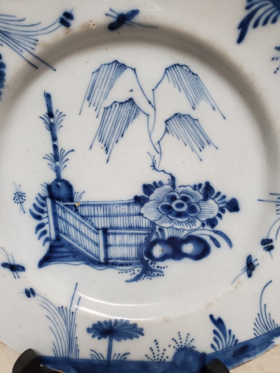 Pair Of Fine Delft Earthenware Plates - 18th Century-photo-1