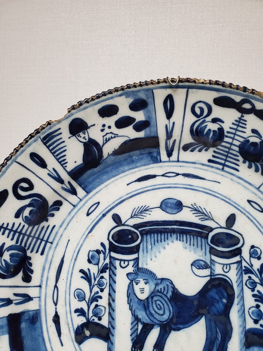 1 Delft Earthenware Dish - 17th Century-photo-3