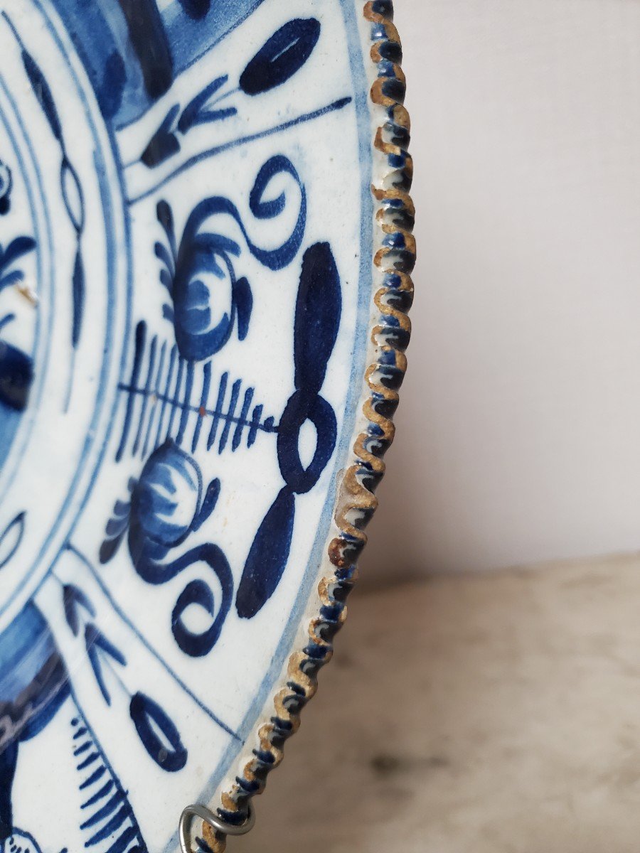 1 Delft Earthenware Dish - 17th Century-photo-5