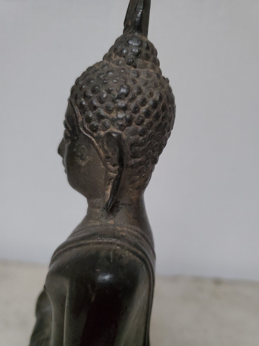 Sculpture - Ancient Buddha - Thailand - Bronze 19th Century-photo-5