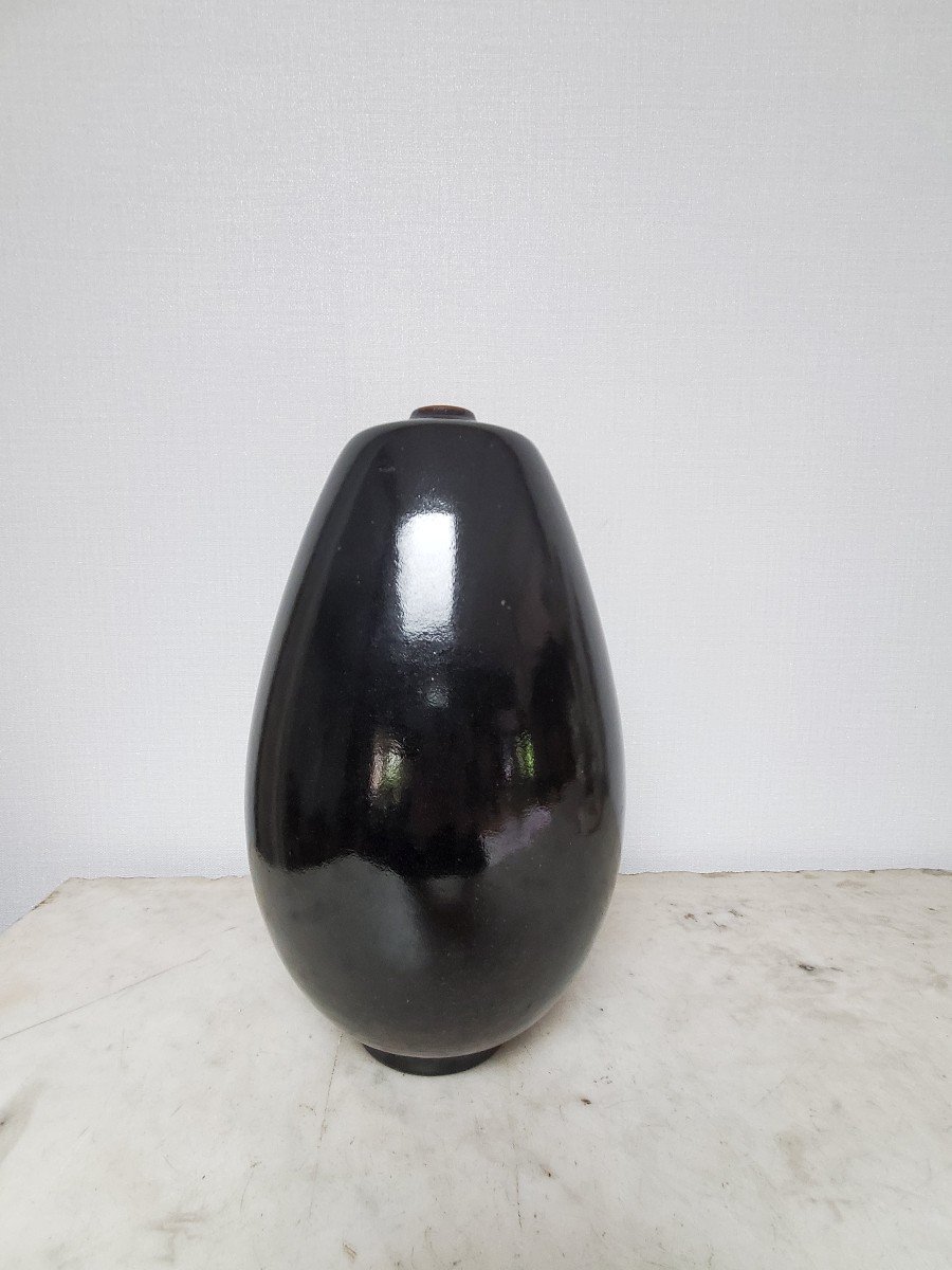 Vincent Beague - 1955-2015 - Stoneware Vase - 20th Century-photo-2