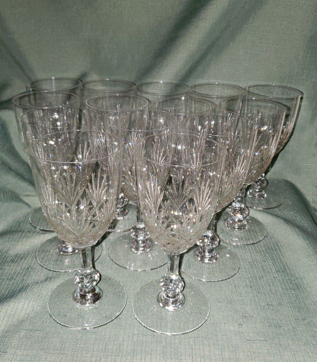 Cristallerie Saint Louis - Crystal Glasses + 2 Carafes - Massenet Model-photo-4