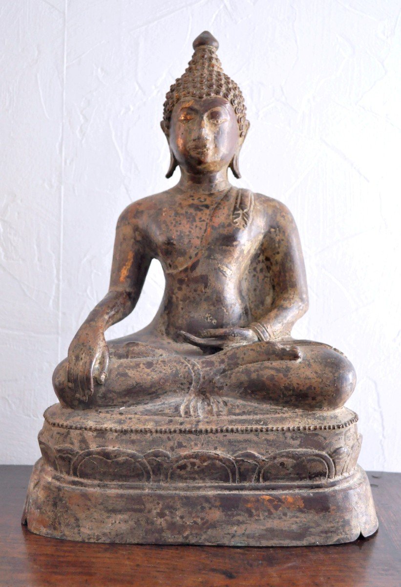 Statue - Bouddha En Bronze - Circa 1700