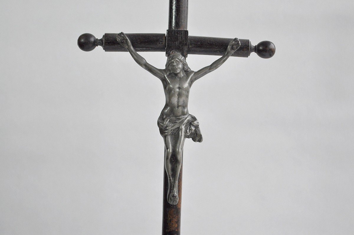 Crucifix Sur Socle Bois - Pays Bas - Début XIXème Siècle-photo-2