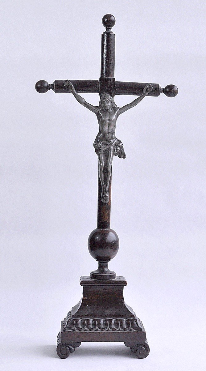 Crucifix Sur Socle Bois - Pays Bas - Début XIXème Siècle