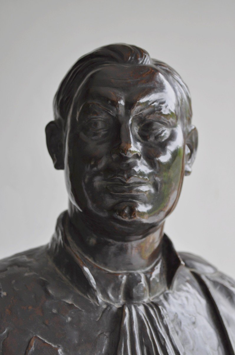 Adelin Salle (1884-1952) - Fondeur Verbeyst - Sculpture, Un Homme De Loi - Bronze-photo-2