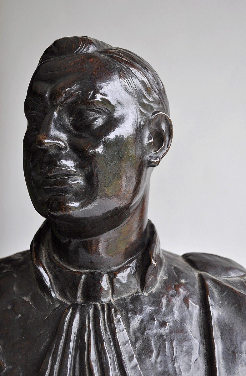 Adelin Salle (1884-1952) - Fondeur Verbeyst - Sculpture, Un Homme De Loi - Bronze-photo-4