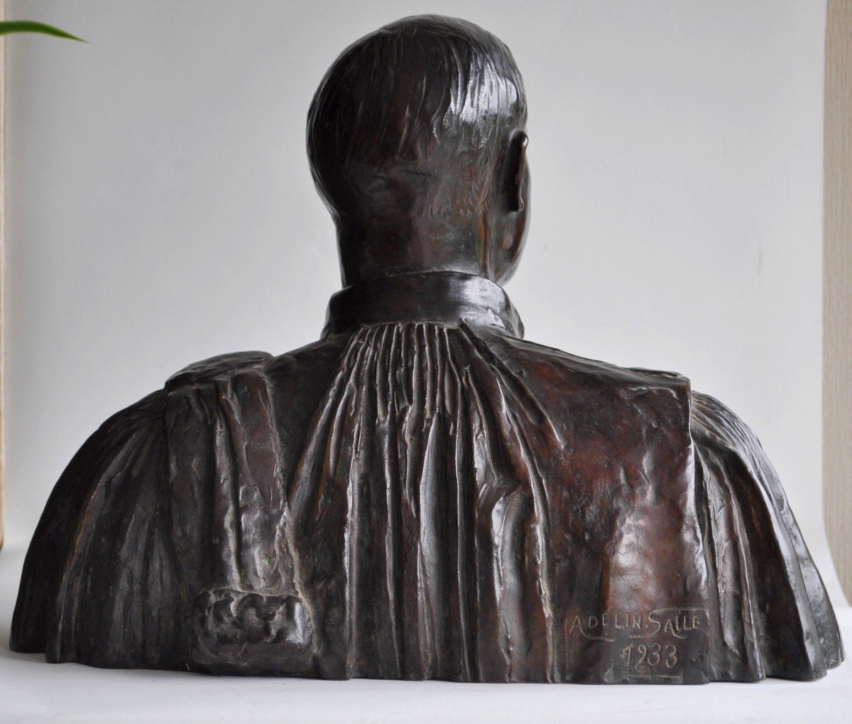 Adelin Salle (1884-1952) - Fondeur Verbeyst - Sculpture, Un Homme De Loi - Bronze-photo-3