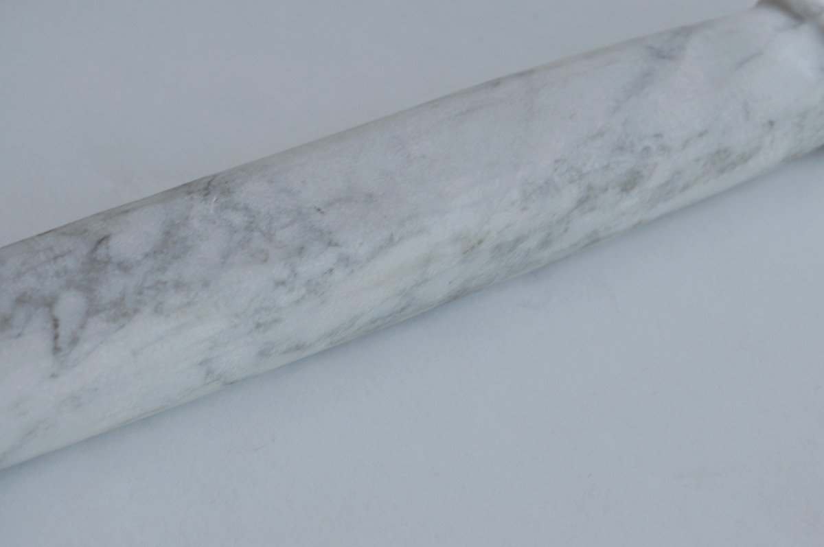 Antique White Marble Phallus Circa 1900-photo-3