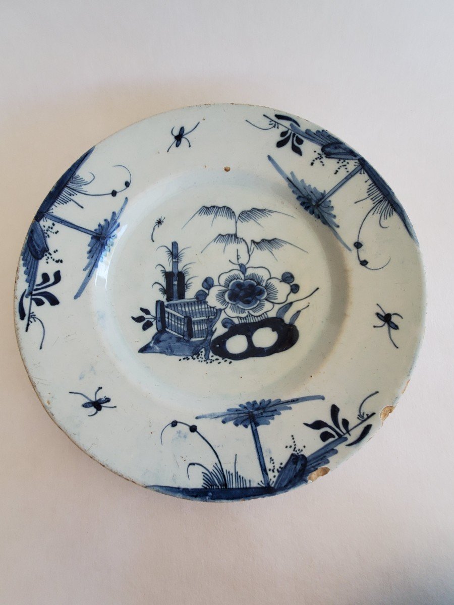 Pair Of Delftware Plates - 18th Century-photo-2