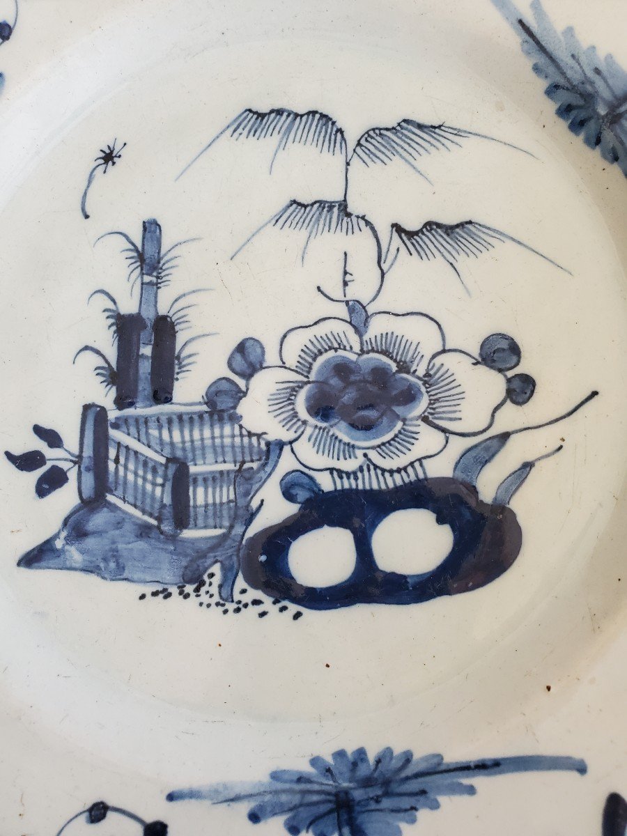 Pair Of Delftware Plates - 18th Century-photo-4