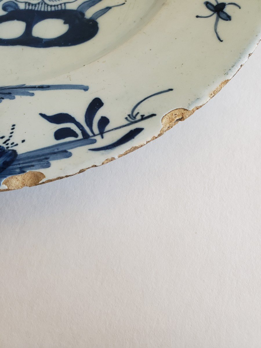 Pair Of Delftware Plates - 18th Century-photo-2