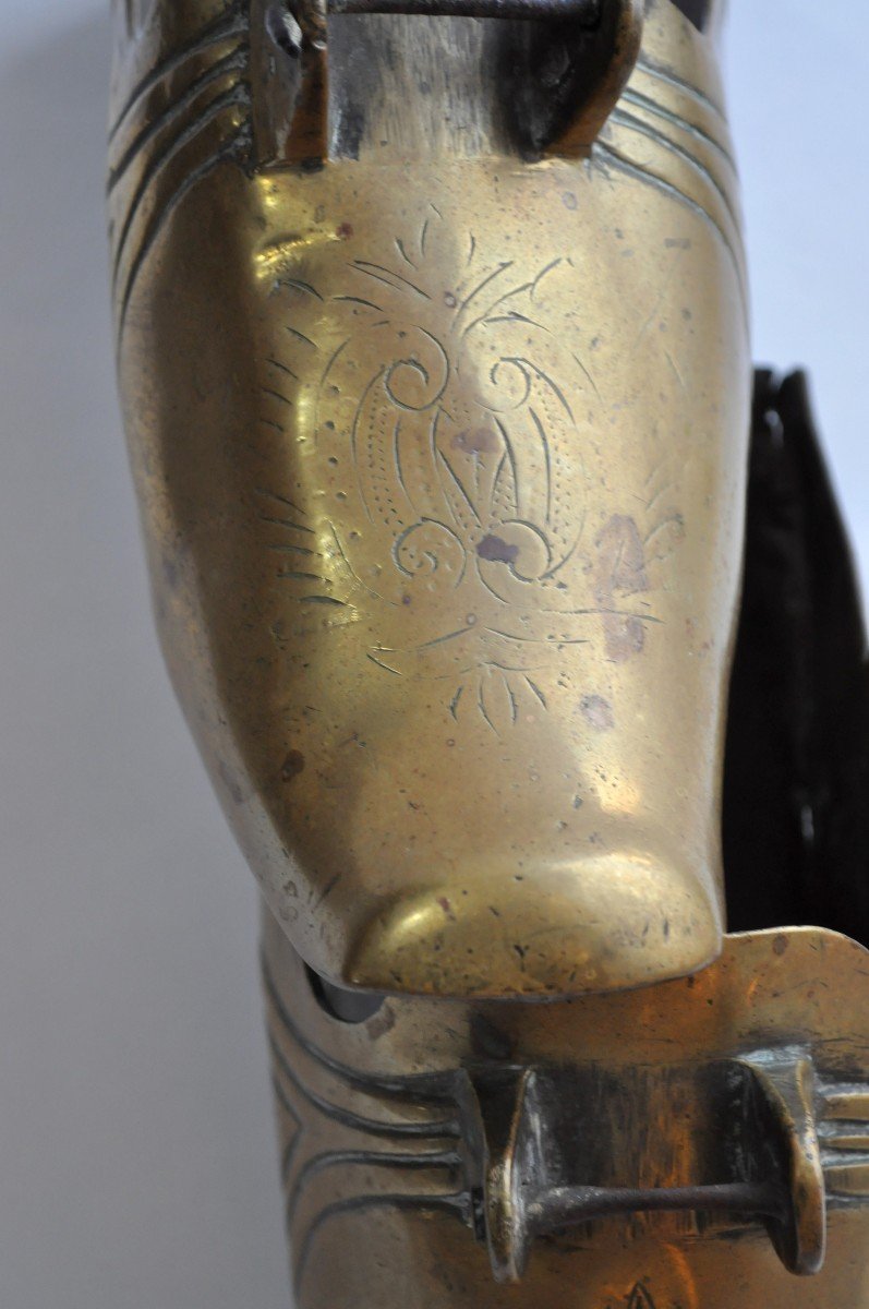 Pair Of Stirrups, Brass - Circa 1700-photo-4