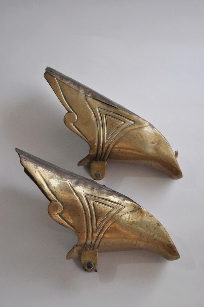 Pair Of Stirrups, Brass - Circa 1700-photo-2