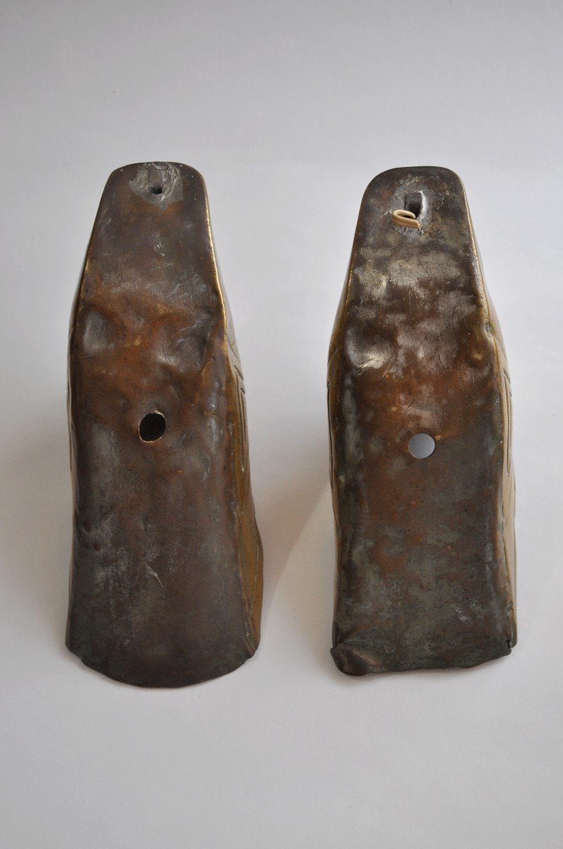 Pair Of Stirrups, Brass - Circa 1700-photo-3