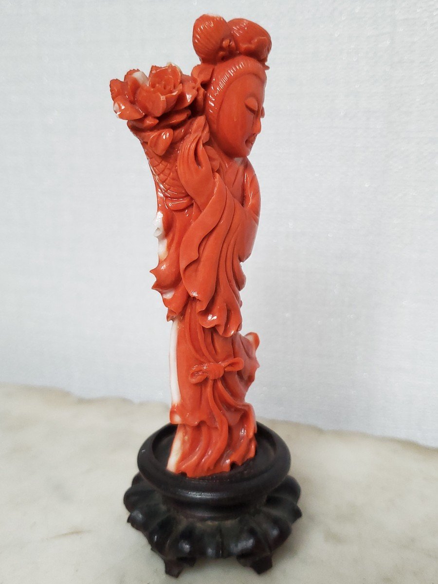 Red Coral Sculpture - 19th/20th Century-photo-1