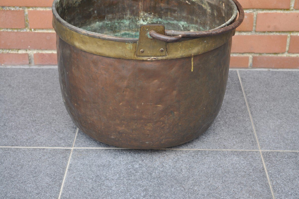 Large Cauldron In Red Copper - France - XVIIIth-photo-1