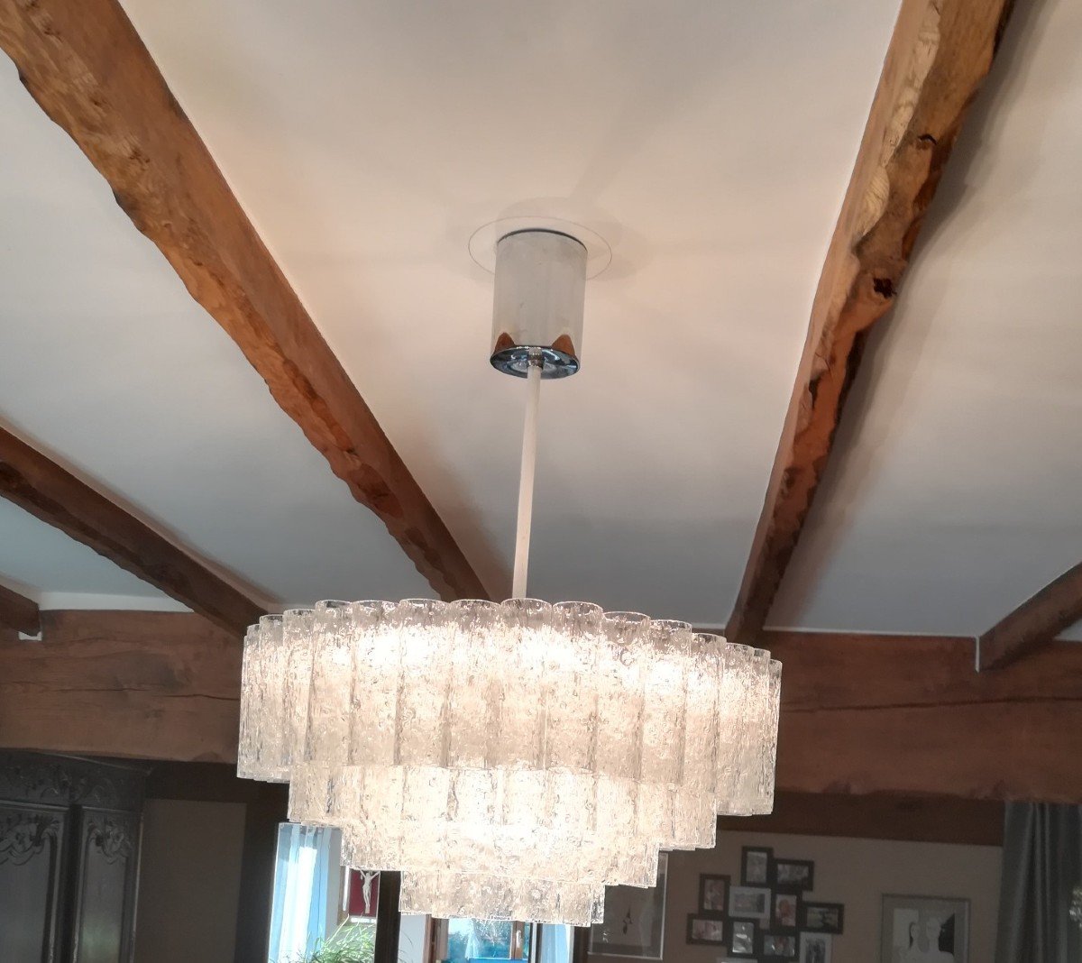 Chandelier - Murano Glass Ceiling Light - Doria Leuchten - 1960s-photo-3