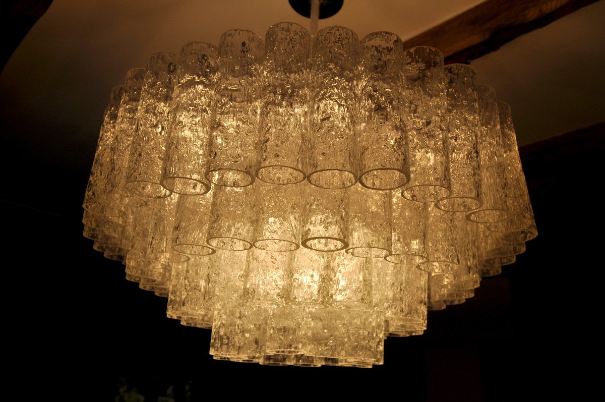 Chandelier - Murano Glass Ceiling Light - Doria Leuchten - 1960s-photo-3