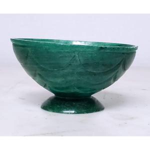 Chine - Coupe En Jade Néphrite Gravée.