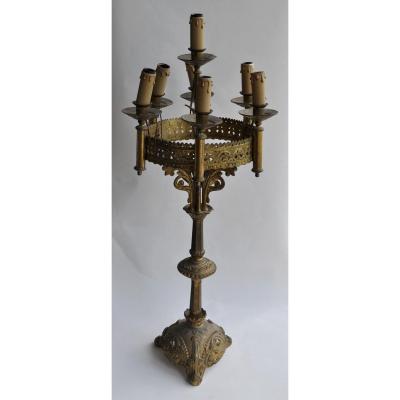 .......important Gilt Bronze Candlestick - XIXth