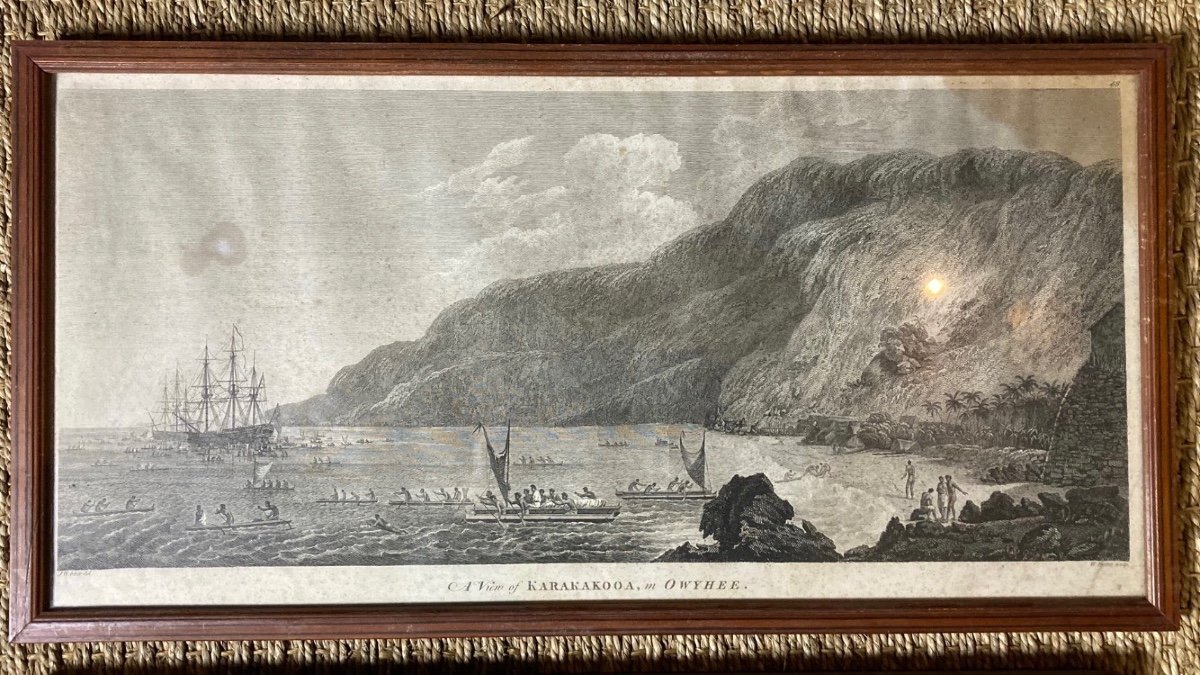 Three 19th Century Engravings Relating The Voyages Of Captain Cook-photo-2