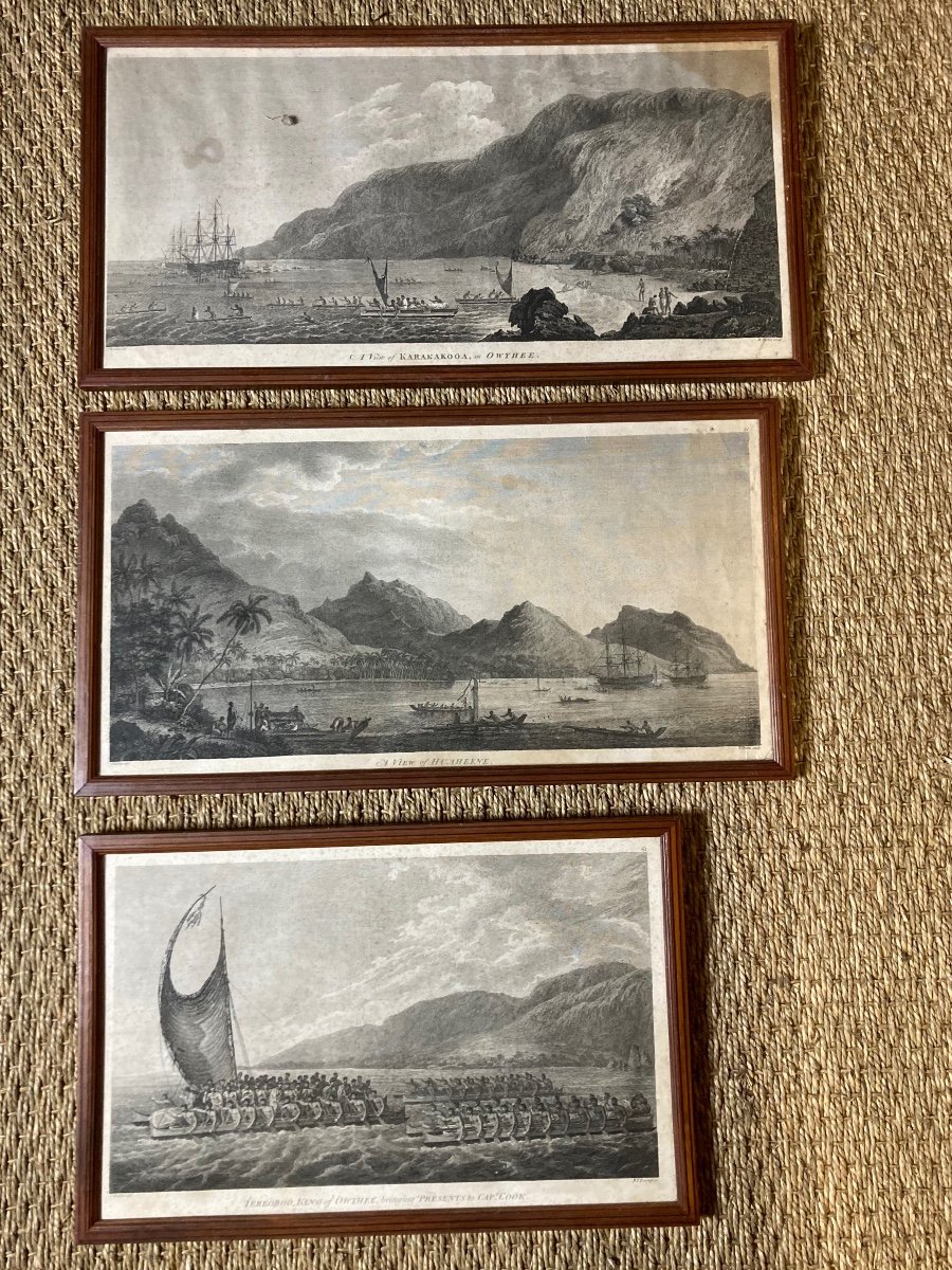 Three 19th Century Engravings Relating The Voyages Of Captain Cook-photo-4