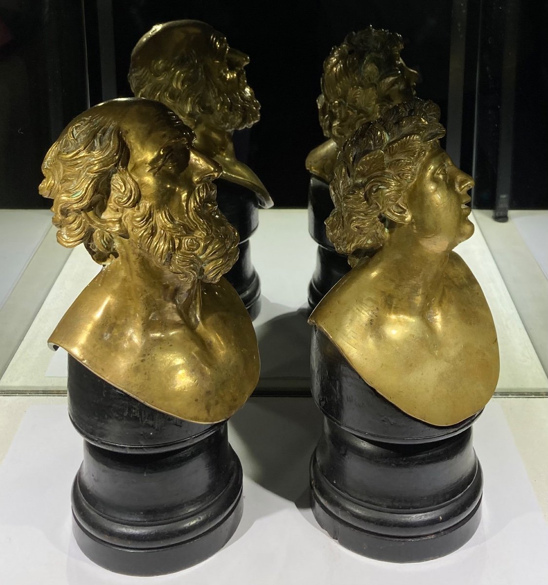 Pair Of Bronze Busts, Work From The 17th Century 