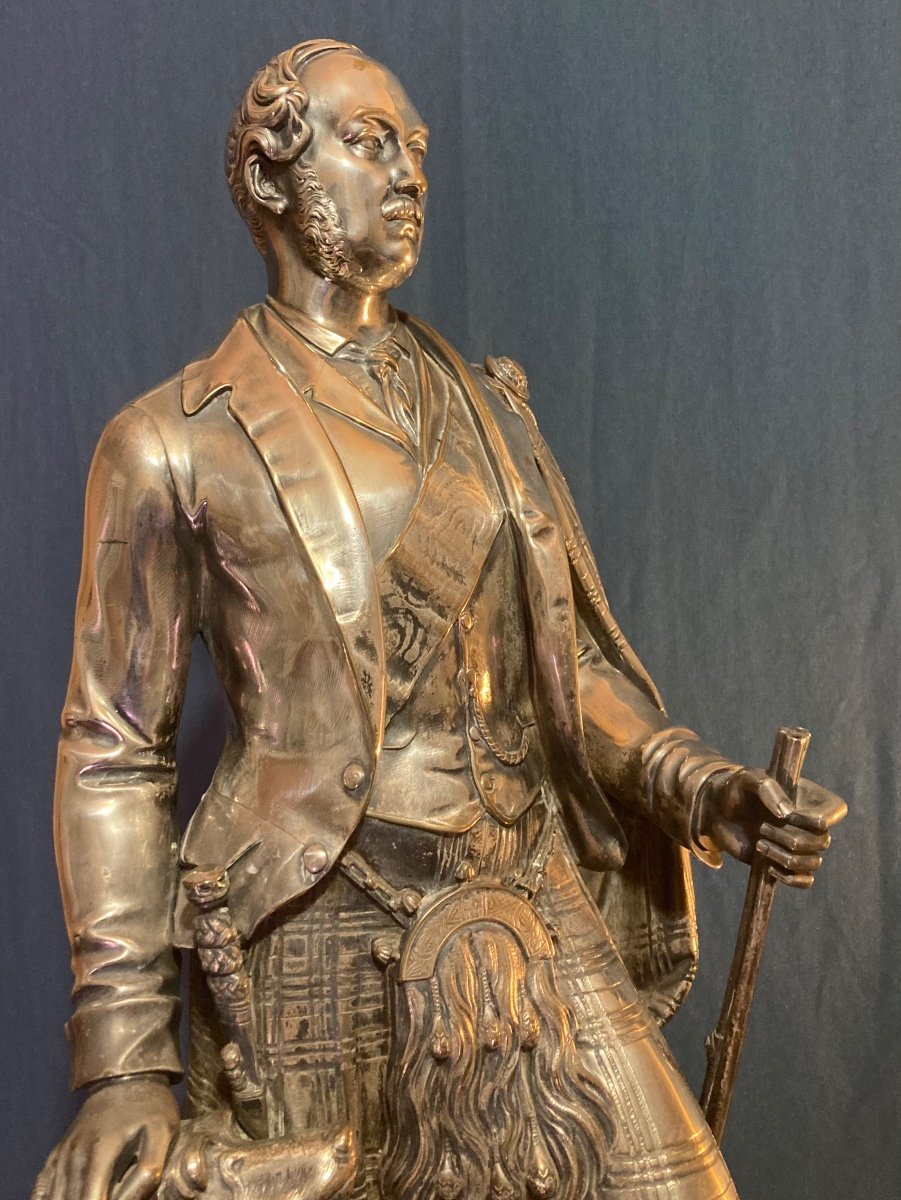 Sculpture En Bronze, Prince Albert, Prince Consort (1819-1861) Par William Theed & Elkington -photo-3