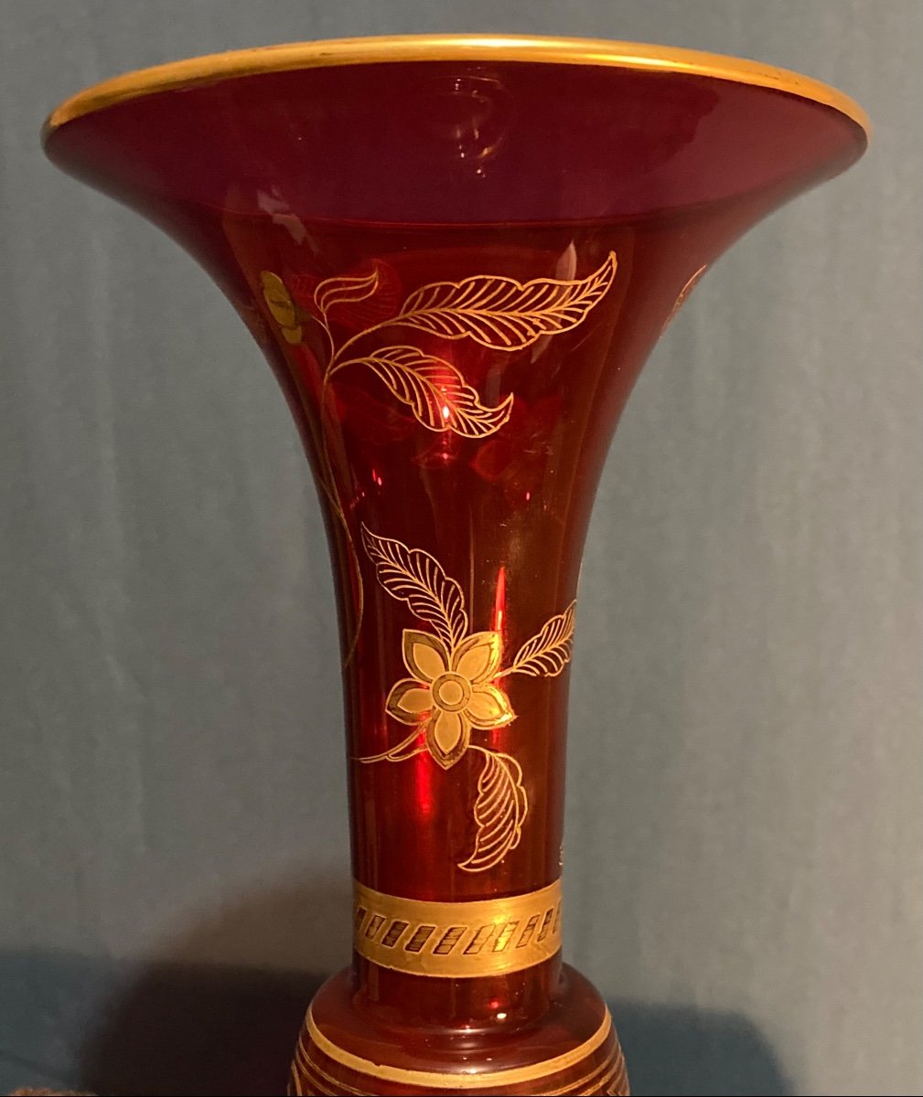 Maison Baccarat, Gu Shape Vase, Circa 1880-photo-3