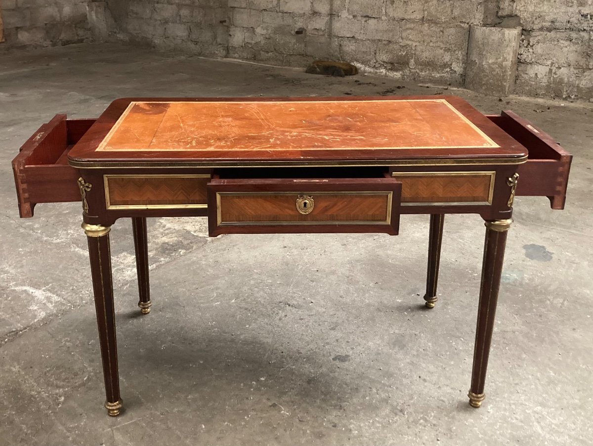 Louis XVI Style Desk, France Late 19th Century-photo-4