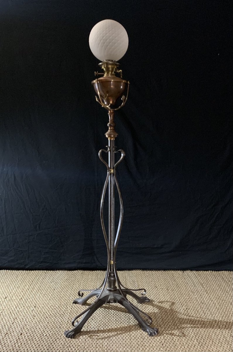 Parquet Floor Lamp Arts And Crafts By William Arthur Smith Benson 1854-1924