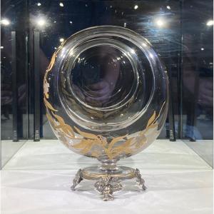 Coupe Clair De Lune En Cristal Fumé De La Maison Baccarat Vers 1890