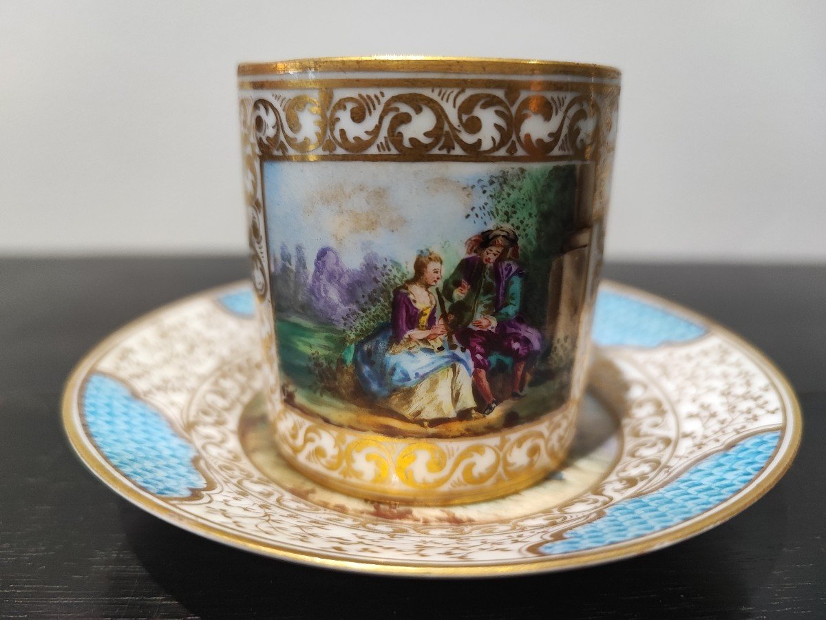 Tasse En Porcelaine Anglaise Chelsea 18 ème Dans Le Goût De Meissen -photo-3