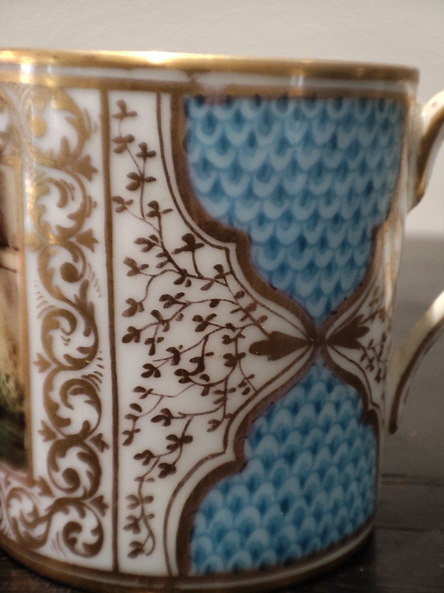 Tasse En Porcelaine Anglaise Chelsea 18 ème Dans Le Goût De Meissen -photo-4