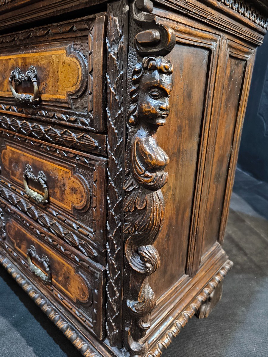 Commode Renaissance Bambocci Italie Gênes 17 ème -photo-1