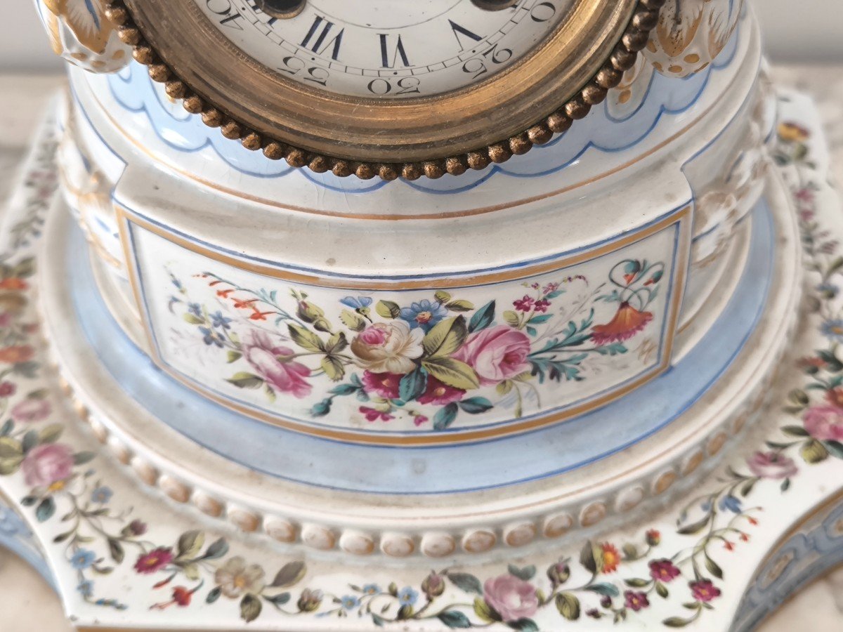 Pendulum Clock In St Clément Majorelle Earthenware -photo-3