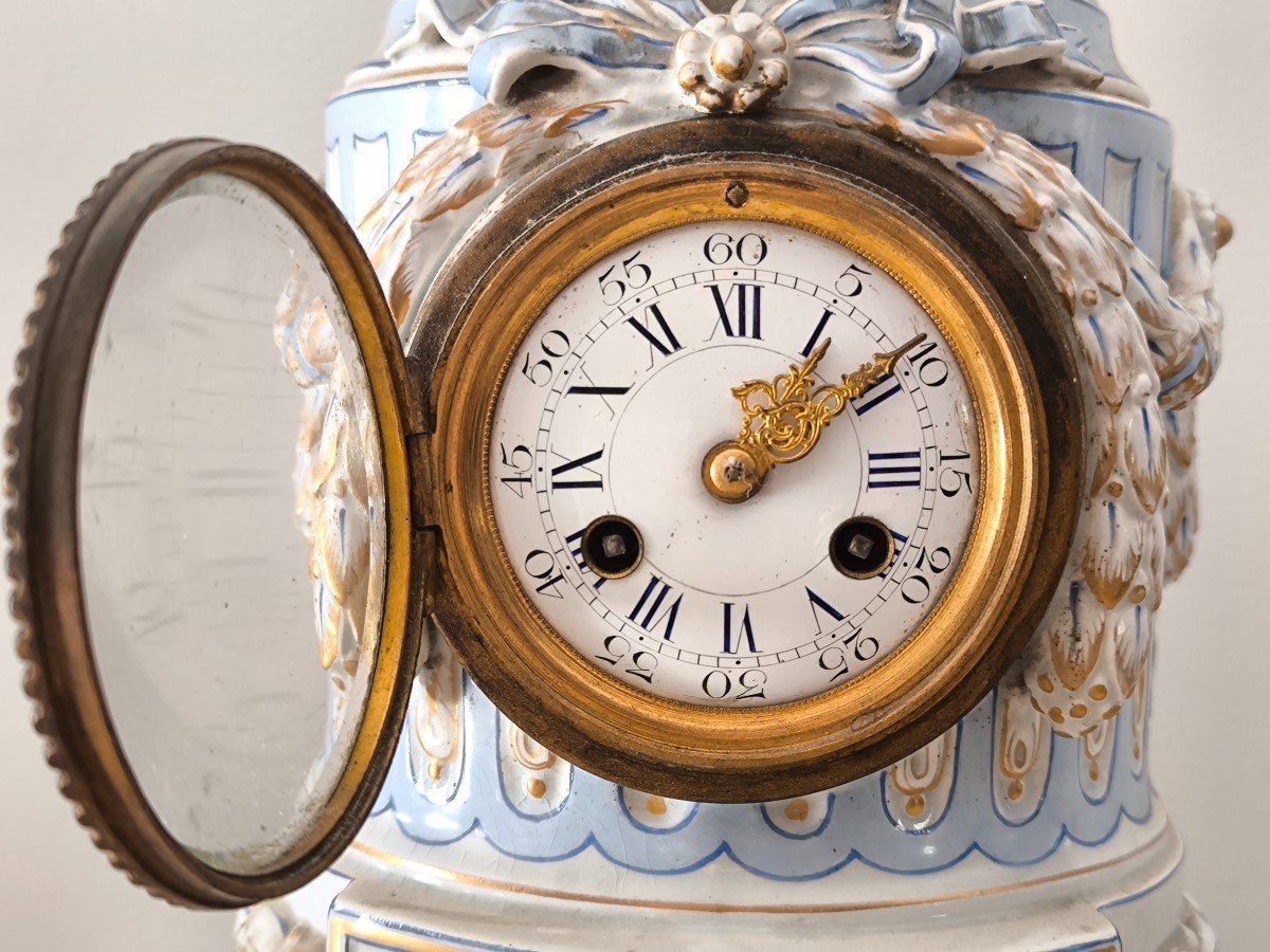 Pendulum Clock In St Clément Majorelle Earthenware -photo-8