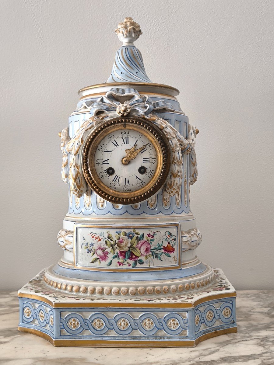 Pendulum Clock In St Clément Majorelle Earthenware 