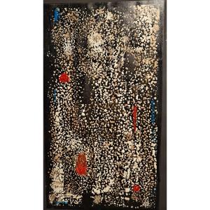 Abstract Painting Signed Demianoff Sétoise School 