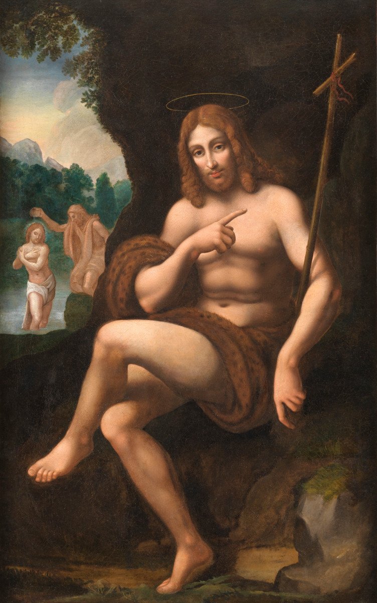 Saint John The Baptist – Follower Of Leonardo Da Vinci-photo-2