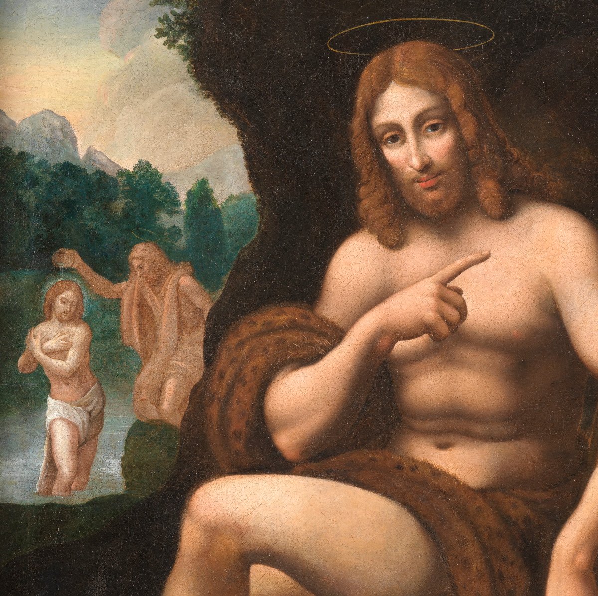 Saint John The Baptist – Follower Of Leonardo Da Vinci-photo-3