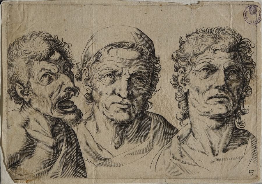 Study Of Heads - Giovanni Luigi Valesio (1583 - 1633)-photo-3