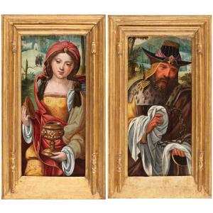 Mary Magdalene And Joseph Of Arimathea – Antwerp 16th Century, Pieter Coecke Van Aelst I