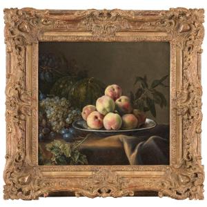 Still Life With Peaches – 18th Century French School