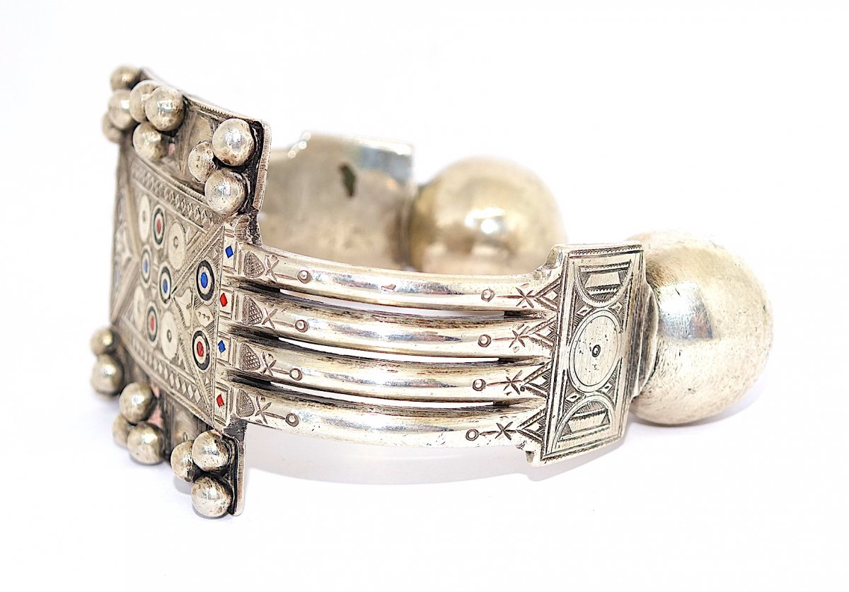 Ethnic Bracelet In Silver 20th.-photo-3