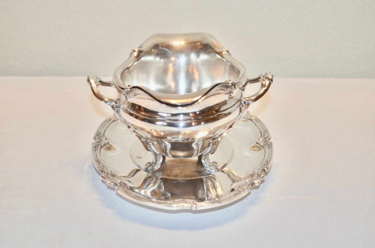 Sauceboat In Sterling Silver Late 19th Century-photo-1