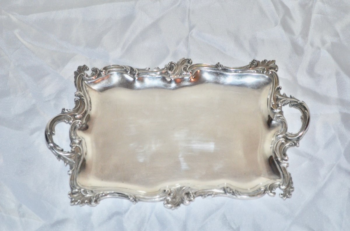 Business Card Tray In Sterling Silver Late 19th Century-photo-4