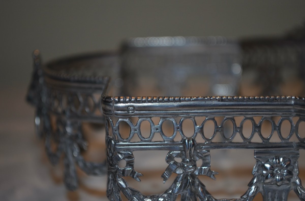 Table Planter In Sterling Silver Louis XVI Style 19th Century-photo-8