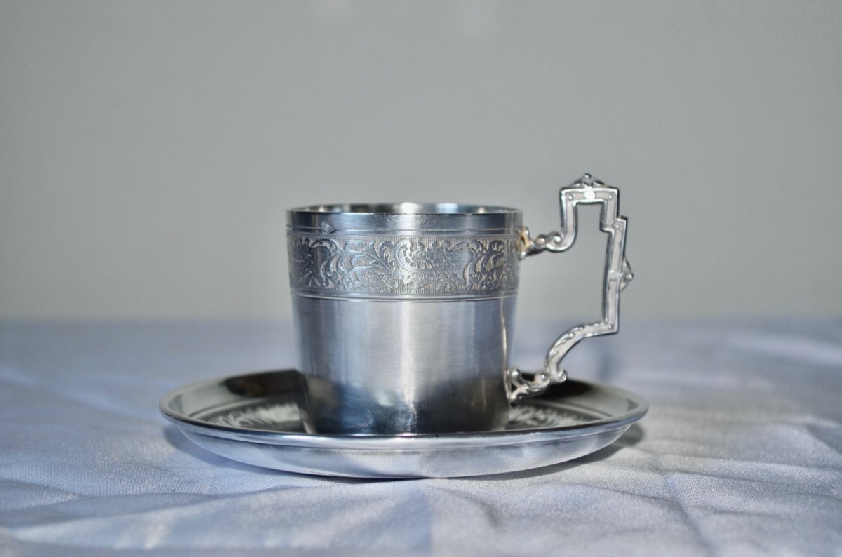 Art Nouveau Sterling Silver Coffee Mug-photo-2